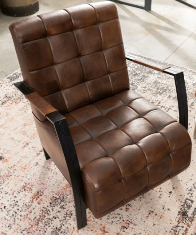 Natural Leather Armchair